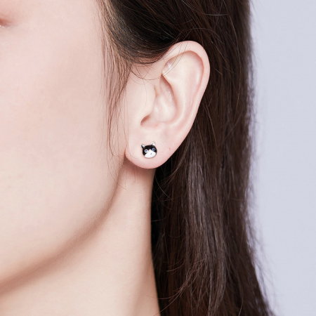 Cercei argint pisica si pestisor [1]