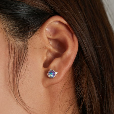 Cercei argint pisicuta cu solzi [1]