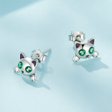 Cercei argint pisicute fosforescente [5]