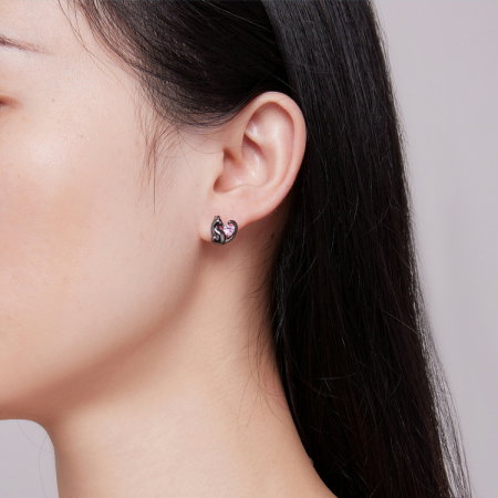 Cercei argint pisicute negre [7]