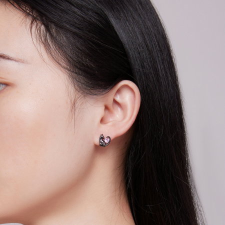 Cercei argint pisicute negre [6]