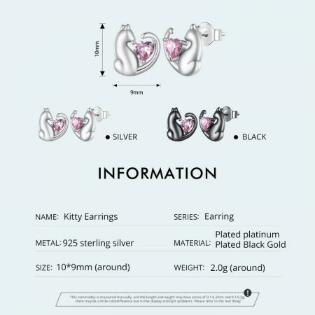 Cercei argint pisicute negre [9]