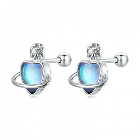 Cercei argint planeta dragostei