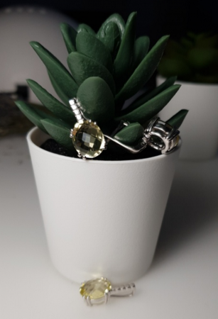 Cercei argint Princess, 925, cu topaz galben - EVA0003 [2]