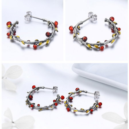 Cercei argint crengute / ramura [1]