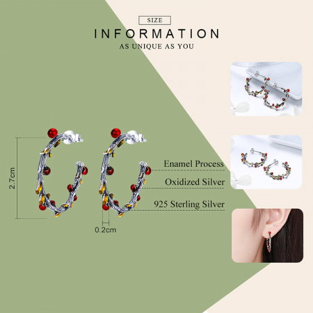 Cercei argint crengute / ramura [3]