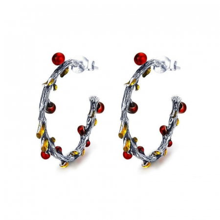 Cercei argint crengute / ramura