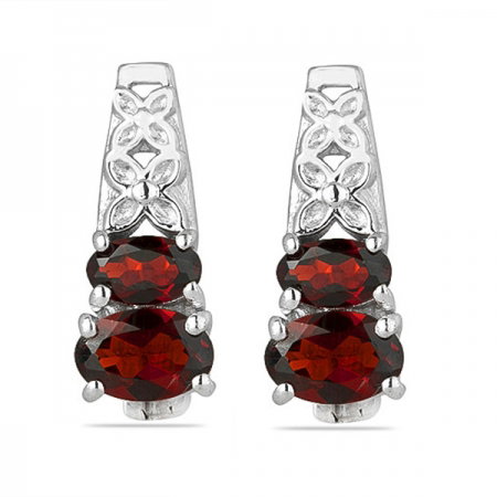 Cercei argint Raquel, 925, cu granat - EVA0016 [0]