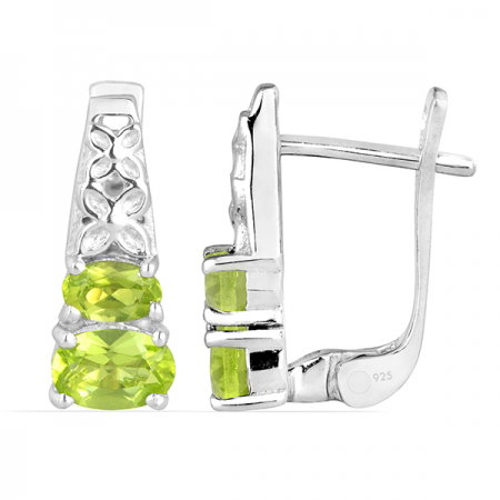 Cercei argint Raquel, 925, cu peridot - EVA0017 [1]