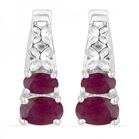 Cercei argint Raquel, 925, cu rubin - EVA0018 [0]