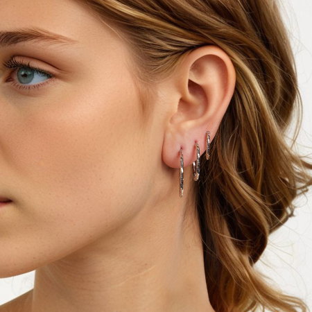 Cercei argint rasuciti Disco [11]