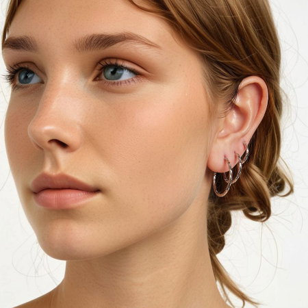 Cercei argint rasuciti Disco [12]