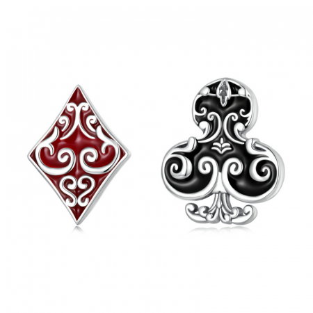 Cercei argint Romb si Trefla