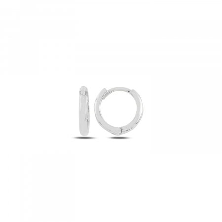 Cercei argint rotunzi 13 mm placati cu rodiu