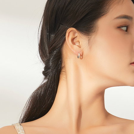 Cercei argint rotunzi cu stelute [6]