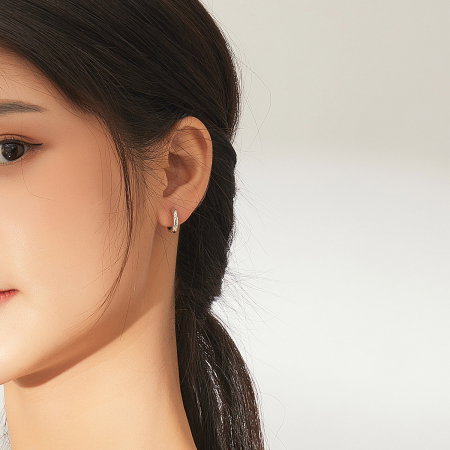 Cercei argint rotunzi cu stelute [2]