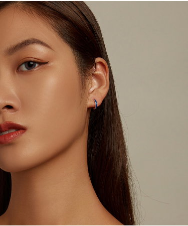 Cercei argint rotunzi albastri [7]