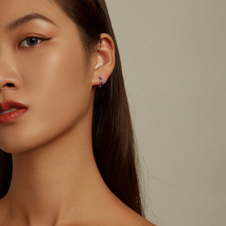 Cercei argint rotunzi albastri [1]