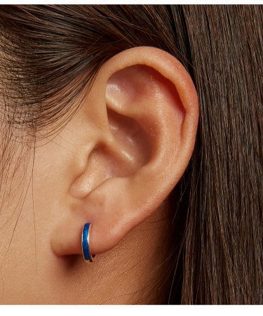 Cercei argint rotunzi albastri [11]