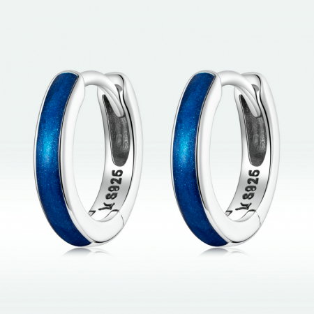 Cercei argint rotunzi albastri [12]