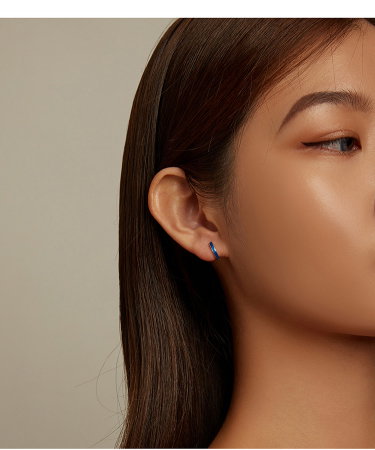 Cercei argint rotunzi albastri [8]