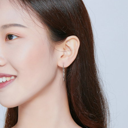 Cercei argint rotunzi cercuri medii de 3 cm [5]