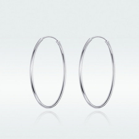 Cercei argint rotunzi cercuri medii de 3 cm [7]