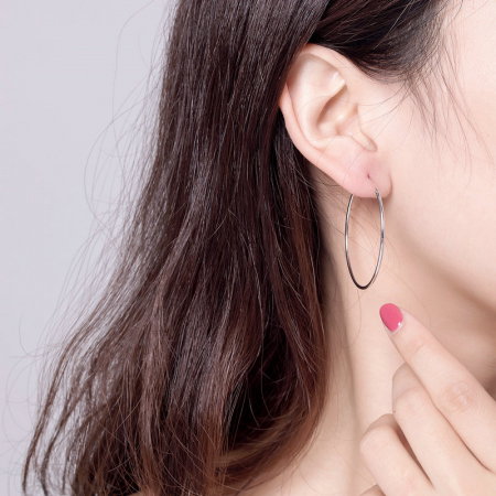 Cercei argint rotunzi cu diametrul de 4 cm [1]