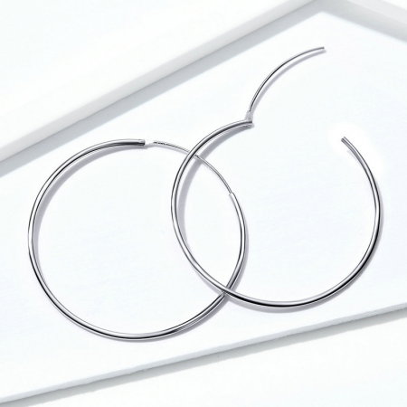 Cercei argint rotunzi cu diametrul de 4 cm [2]