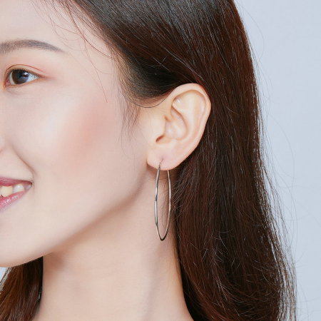 Cercei argint rotunzi cu diametrul de 5 cm [5]