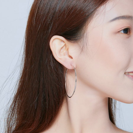 Cercei argint rotunzi cu diametrul de 5 cm [6]