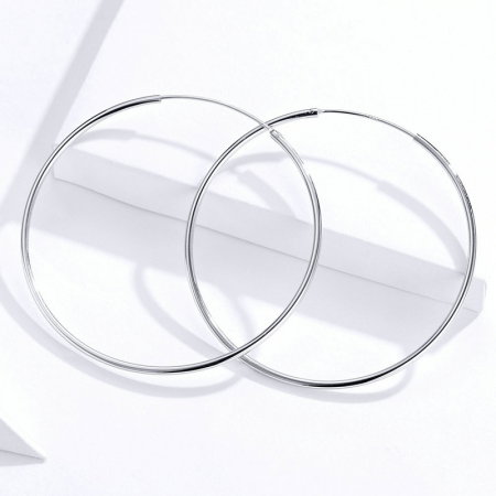 Cercei argint rotunzi cu diametrul de 5 cm [3]