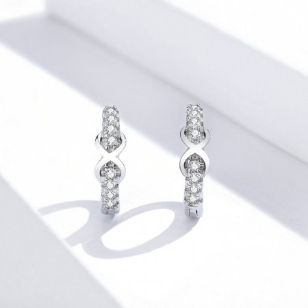 Cercei argint rotunzi cu infinit [6]