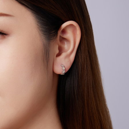 Cercei argint rotunzi cu margarete [9]