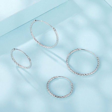 Cercei argint rotunzi cu model [8]