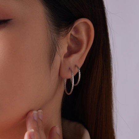 Cercei argint rotunzi cu model [11]