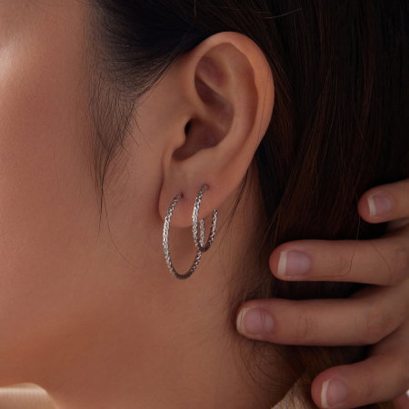 Cercei argint rotunzi cu model [10]