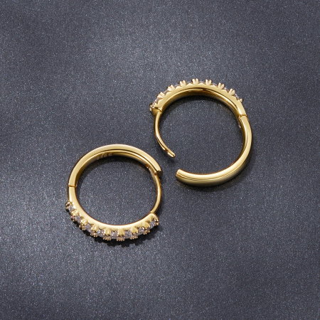 Cercei argint rotunzi cu Moissanit [5]