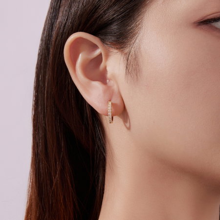 Cercei argint rotunzi cu Moissanit [6]