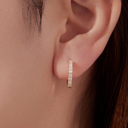 Cercei argint rotunzi cu Moissanit [1]