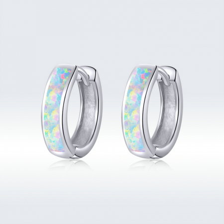 Cercei argint rotunzi cu opal [7]