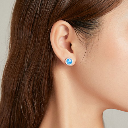 Cercei argint rotunzi cu opal [3]