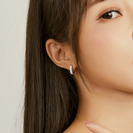 Cercei argint rotunzi cu opal [1]