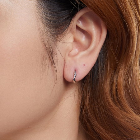 Cercei argint rotunzi cu valuri [11]