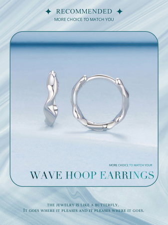 Cercei argint rotunzi cu valuri [14]