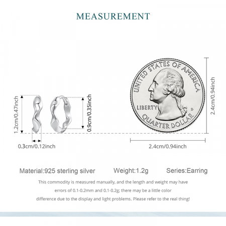 Cercei argint rotunzi cu valuri [9]