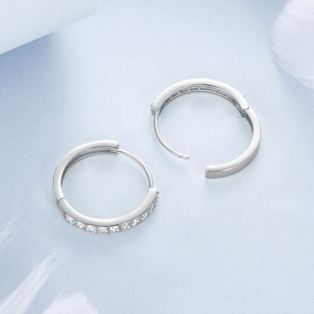 Cercei argint rotunzi cu zirconii [6]
