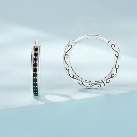 Cercei argint rotunzi cu zirconii [1]