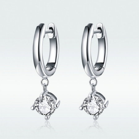 Cercei argint rotunzi cu zirconii [3]