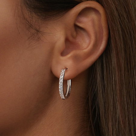 Cercei argint rotunzi cu zirconii [5]